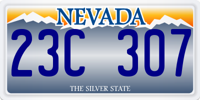 NV license plate 23C307