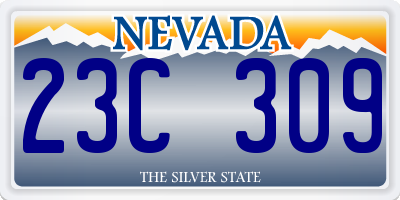 NV license plate 23C309