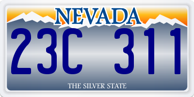 NV license plate 23C311