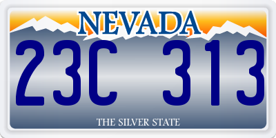 NV license plate 23C313