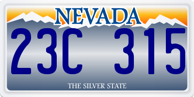 NV license plate 23C315