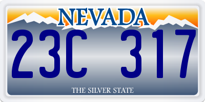 NV license plate 23C317