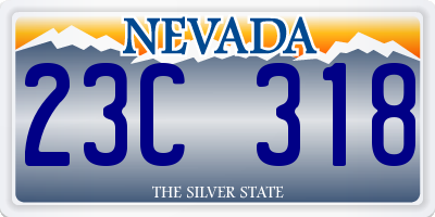 NV license plate 23C318