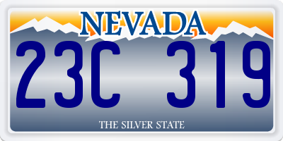 NV license plate 23C319