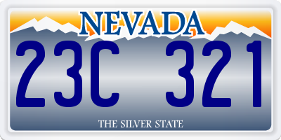 NV license plate 23C321