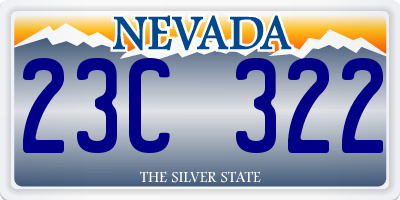 NV license plate 23C322