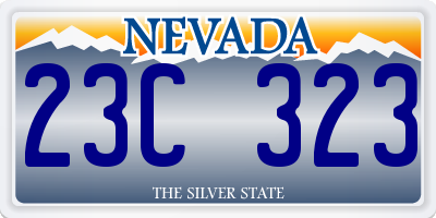 NV license plate 23C323