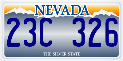 NV license plate 23C326