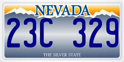 NV license plate 23C329