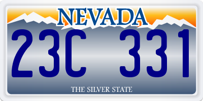 NV license plate 23C331