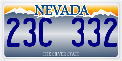 NV license plate 23C332