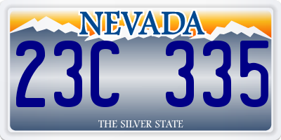 NV license plate 23C335