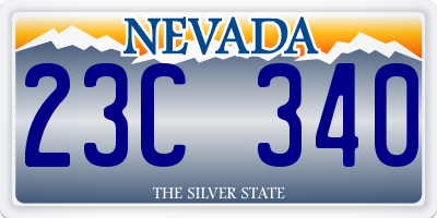 NV license plate 23C340