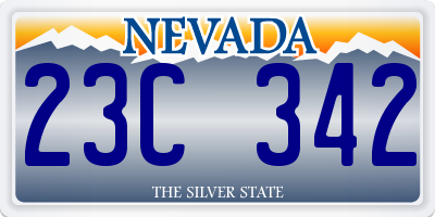 NV license plate 23C342