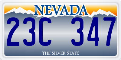 NV license plate 23C347