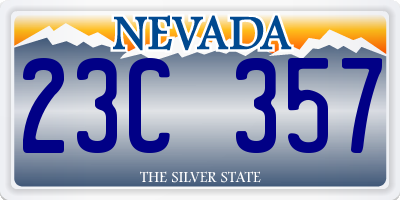 NV license plate 23C357