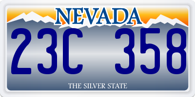 NV license plate 23C358