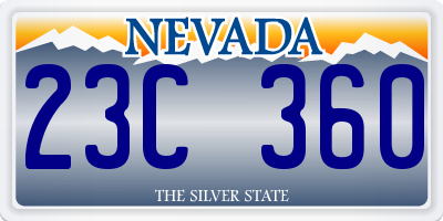 NV license plate 23C360