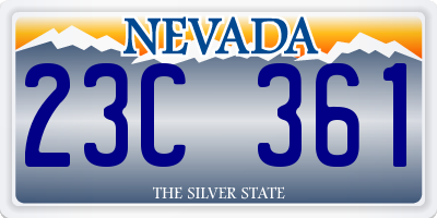 NV license plate 23C361