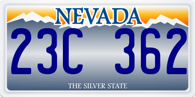 NV license plate 23C362