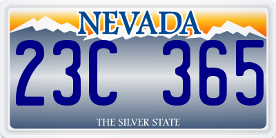 NV license plate 23C365