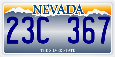 NV license plate 23C367