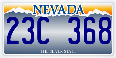 NV license plate 23C368