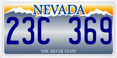NV license plate 23C369