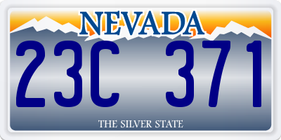 NV license plate 23C371