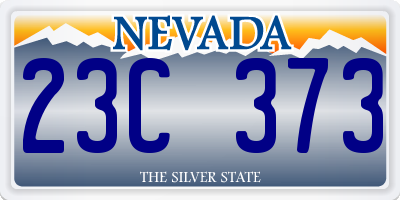 NV license plate 23C373