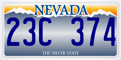 NV license plate 23C374