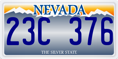 NV license plate 23C376