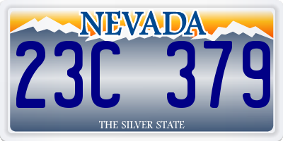 NV license plate 23C379