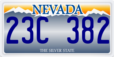 NV license plate 23C382