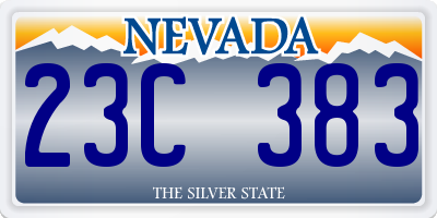 NV license plate 23C383