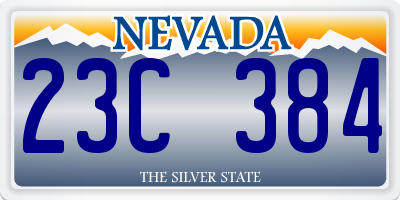 NV license plate 23C384