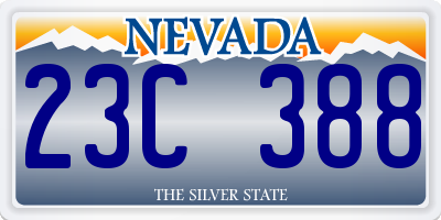 NV license plate 23C388