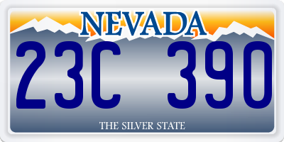 NV license plate 23C390