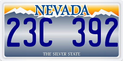 NV license plate 23C392