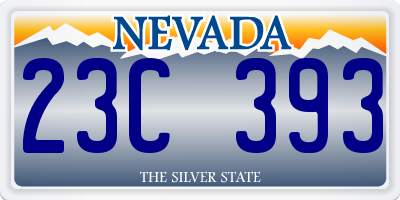 NV license plate 23C393