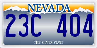 NV license plate 23C404