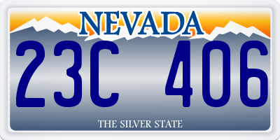 NV license plate 23C406