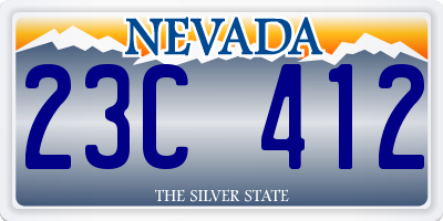 NV license plate 23C412