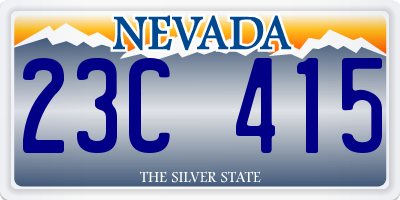 NV license plate 23C415