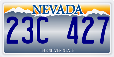 NV license plate 23C427