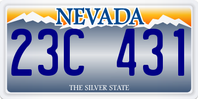 NV license plate 23C431