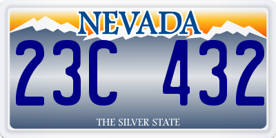 NV license plate 23C432