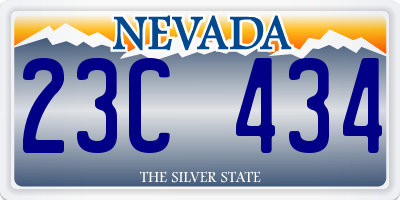 NV license plate 23C434