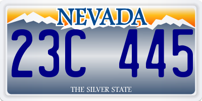 NV license plate 23C445