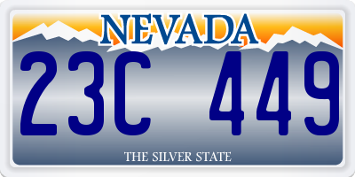 NV license plate 23C449